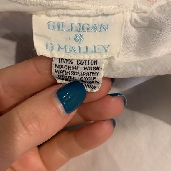 Gilligan & O’Malley 100% Cotton White Vintage Button down shirt - Picture 5 of 5